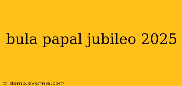 bula papal jubileo 2025