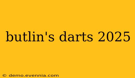 butlin's darts 2025