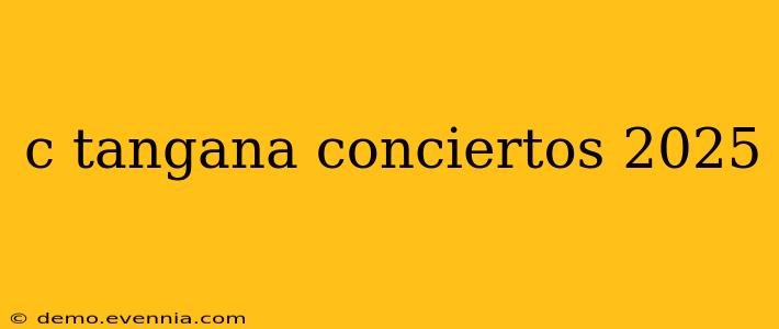 c tangana conciertos 2025