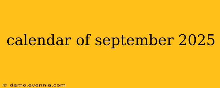 calendar of september 2025