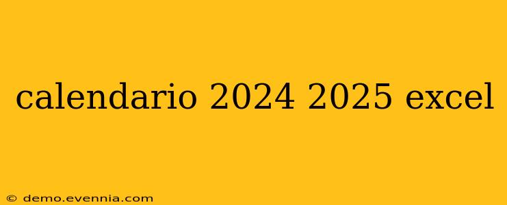 calendario 2024 2025 excel