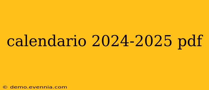 calendario 2024-2025 pdf