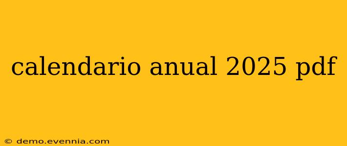 calendario anual 2025 pdf