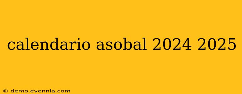 calendario asobal 2024 2025