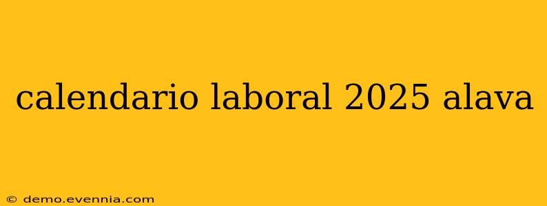 calendario laboral 2025 alava