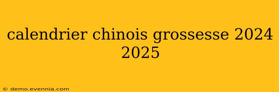 calendrier chinois grossesse 2024 2025