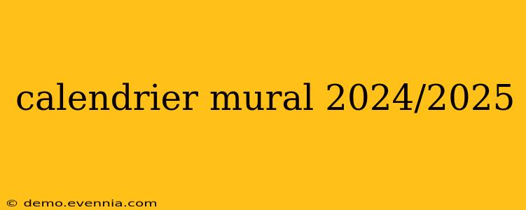 calendrier mural 2024/2025