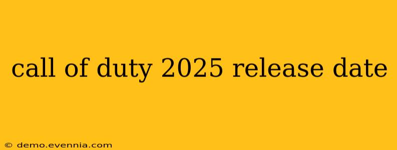 call of duty 2025 release date