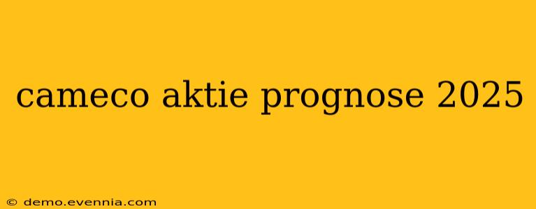 cameco aktie prognose 2025