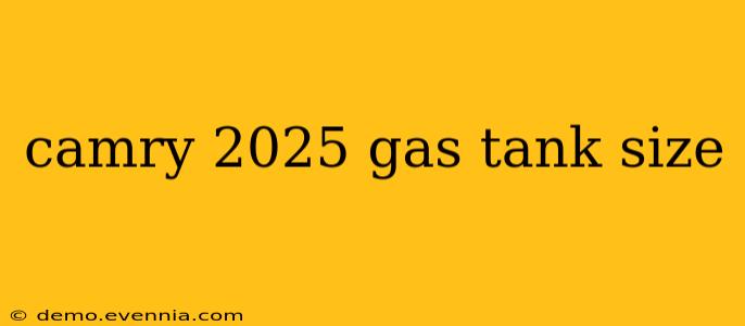 camry 2025 gas tank size