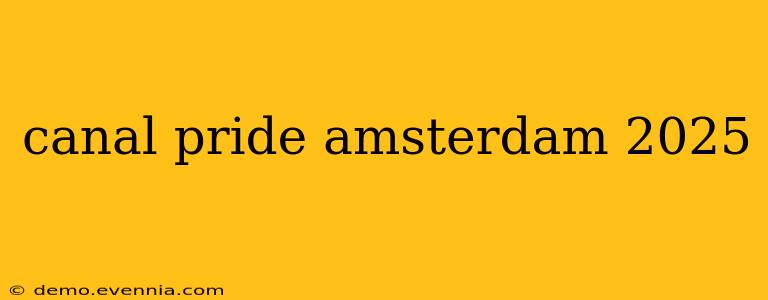 canal pride amsterdam 2025