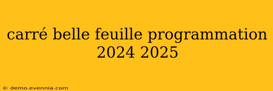 carré belle feuille programmation 2024 2025