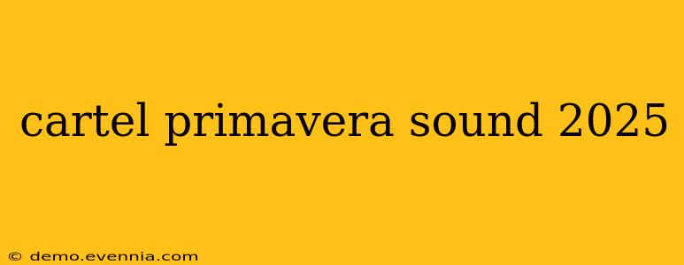 cartel primavera sound 2025