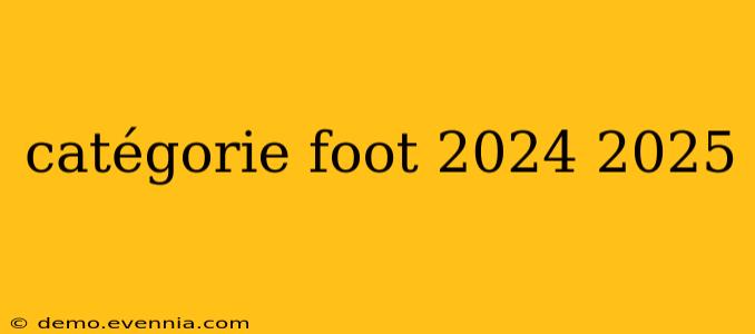 catégorie foot 2024 2025