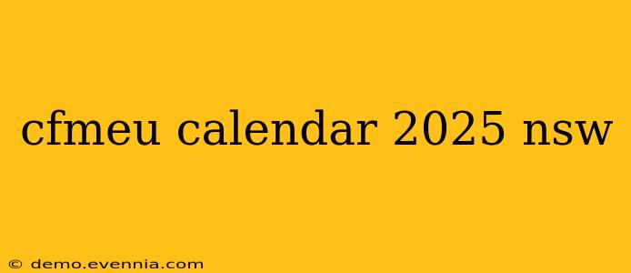 cfmeu calendar 2025 nsw