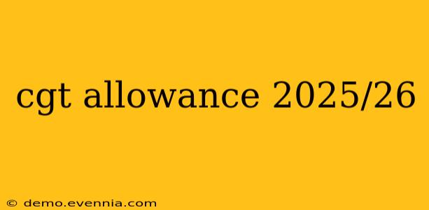 cgt allowance 2025/26