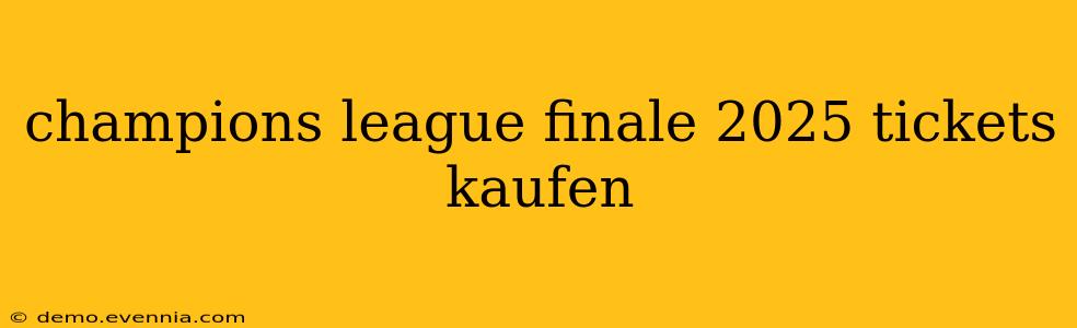 champions league finale 2025 tickets kaufen