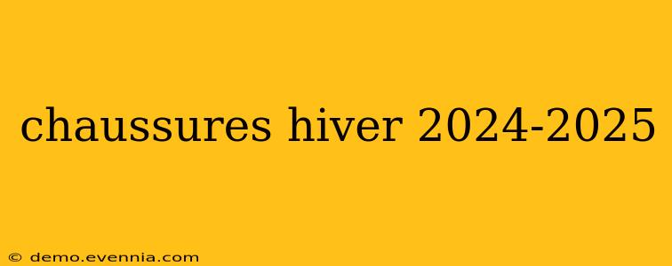 chaussures hiver 2024-2025