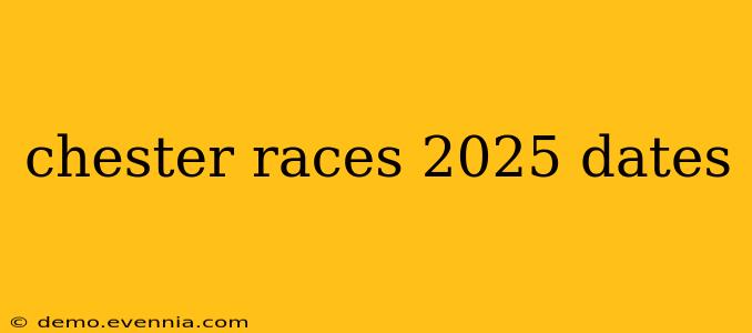 chester races 2025 dates