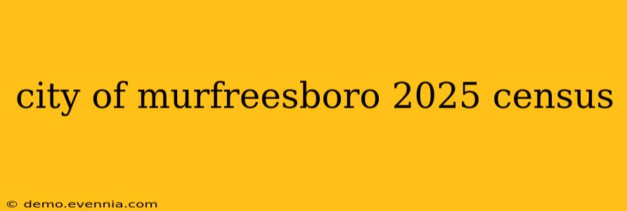 city of murfreesboro 2025 census