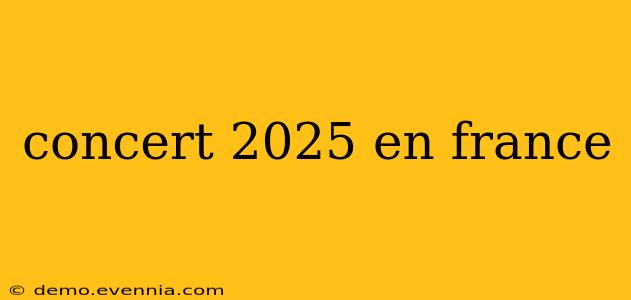 concert 2025 en france