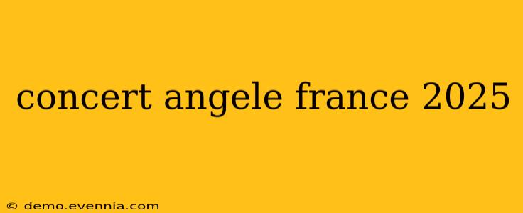 concert angele france 2025