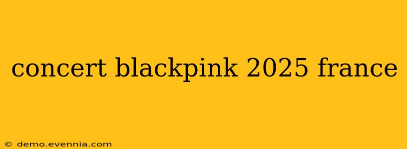 concert blackpink 2025 france