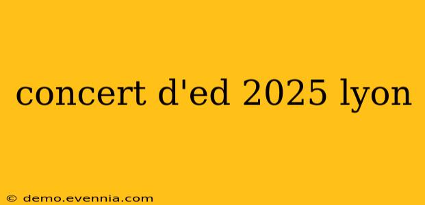 concert d'ed 2025 lyon