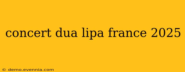 concert dua lipa france 2025