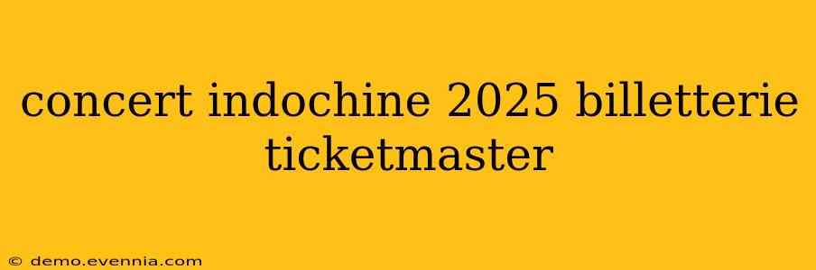 concert indochine 2025 billetterie ticketmaster