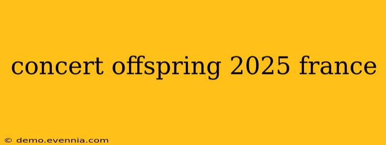 concert offspring 2025 france