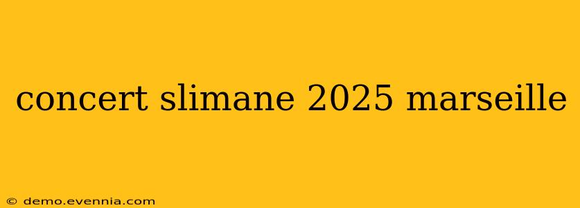 concert slimane 2025 marseille