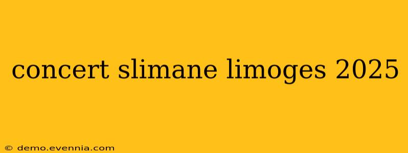 concert slimane limoges 2025