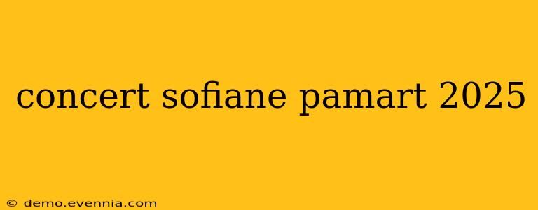 concert sofiane pamart 2025