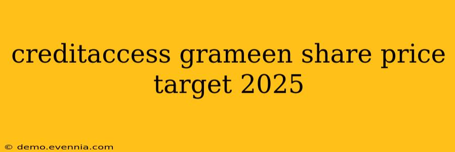 creditaccess grameen share price target 2025