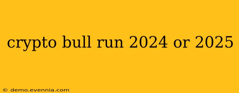 crypto bull run 2024 or 2025