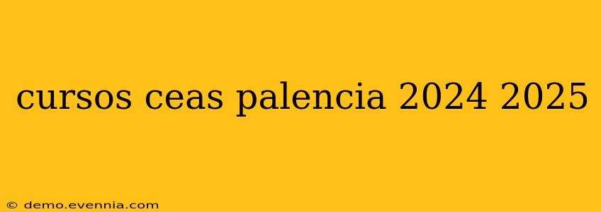 cursos ceas palencia 2024 2025