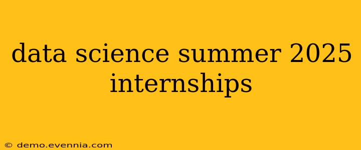 data science summer 2025 internships