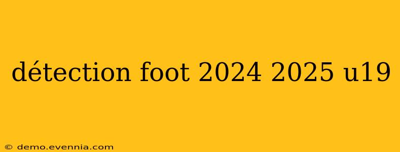 détection foot 2024 2025 u19