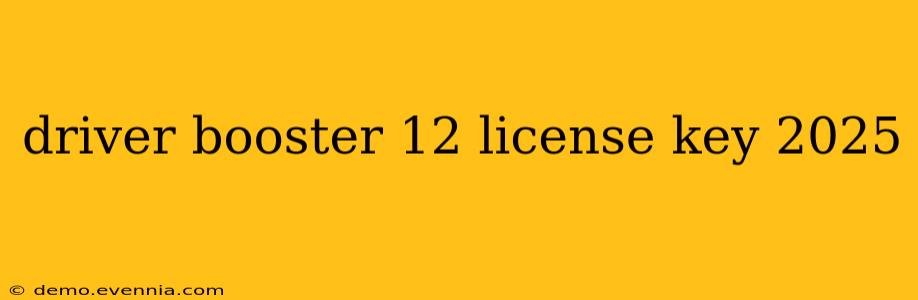 driver booster 12 license key 2025