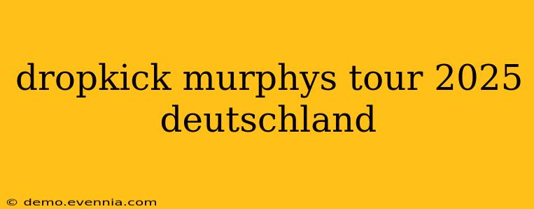 dropkick murphys tour 2025 deutschland