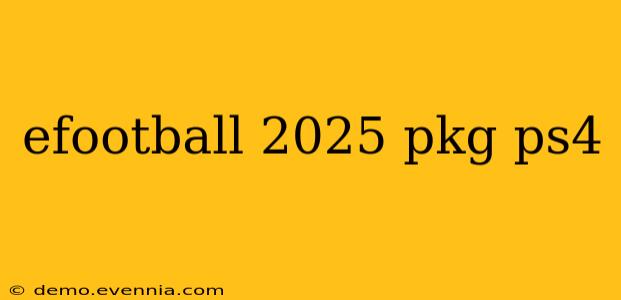 efootball 2025 pkg ps4