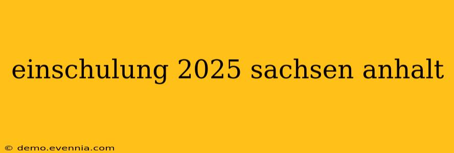 einschulung 2025 sachsen anhalt