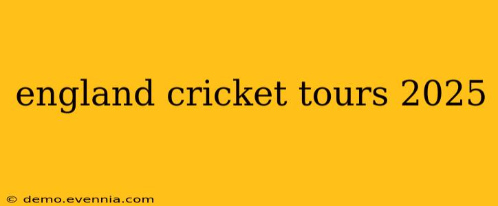 england cricket tours 2025