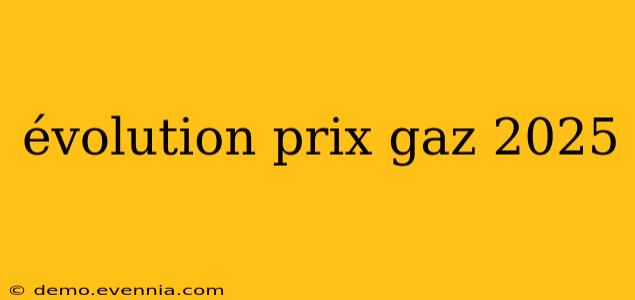 évolution prix gaz 2025