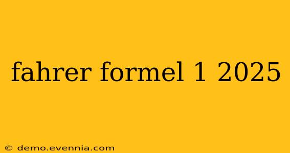 fahrer formel 1 2025