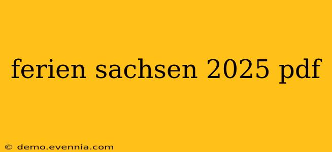 ferien sachsen 2025 pdf