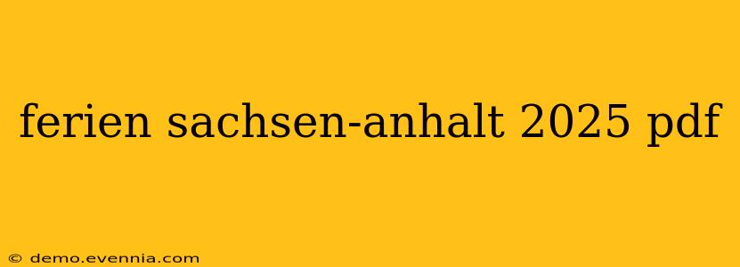 ferien sachsen-anhalt 2025 pdf