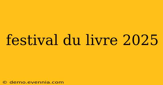 festival du livre 2025