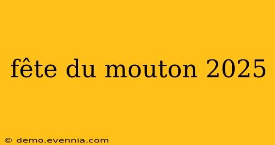 fête du mouton 2025